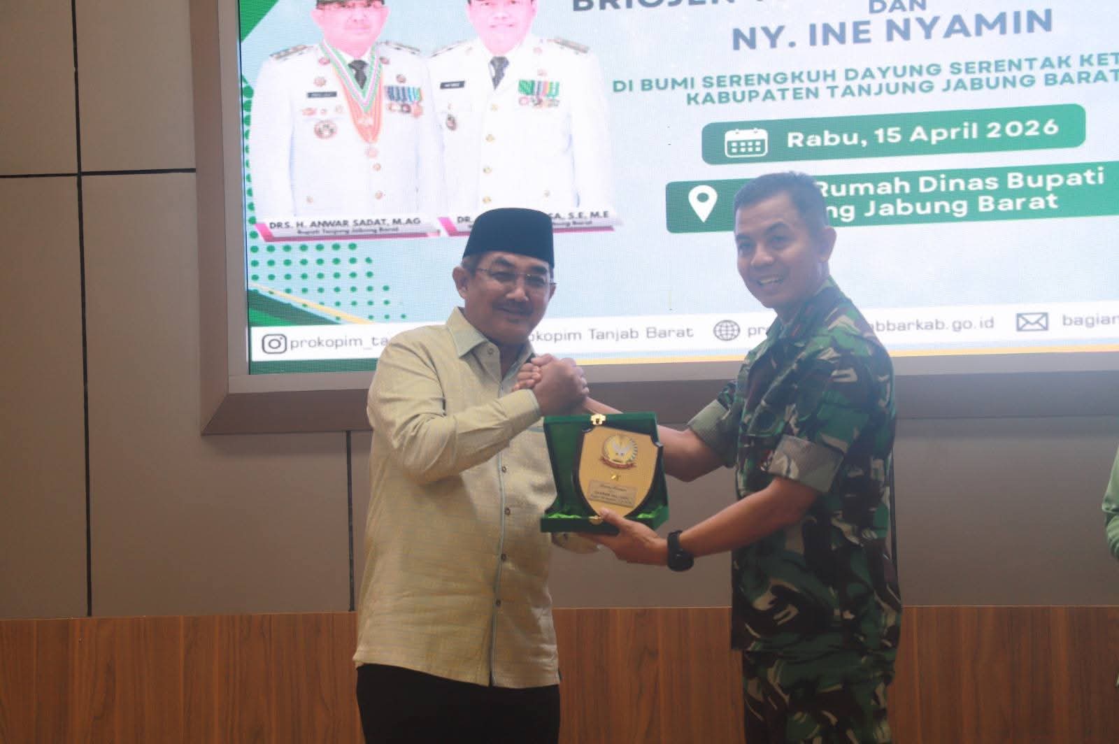 Bupati Sambut Kunjungan Danrem 042/Gapu, Perkuat Sinergi TNI dan Pemda