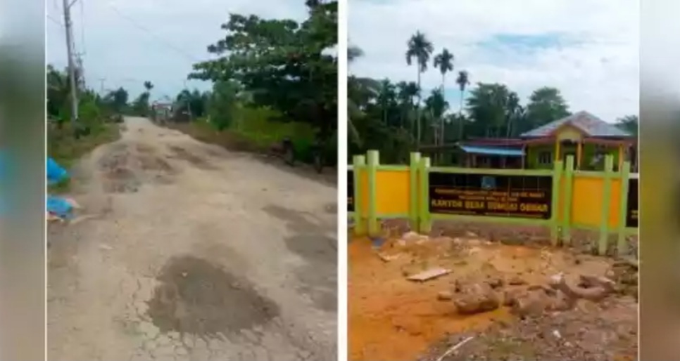 Kondisi Jalan desa Sungai Gebar,rusak parah, Mana ni Dewan Dapil Betara jangan berdiam diri saja!!!