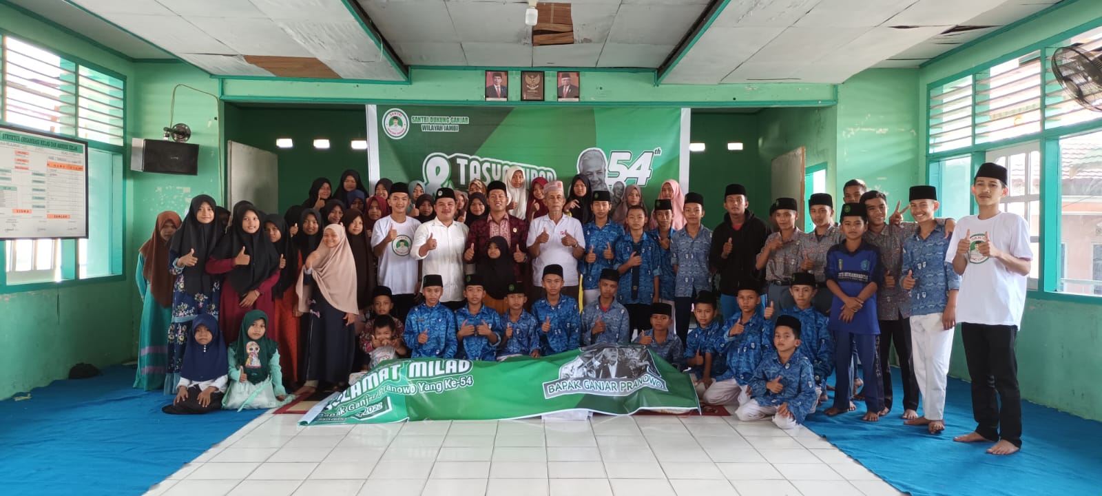 Di Hari Sumpah Pemuda, Santri Dukung Ganjar Jambi Gelar Tasyakuran & Gerakan Santunan di Panti Asuhan