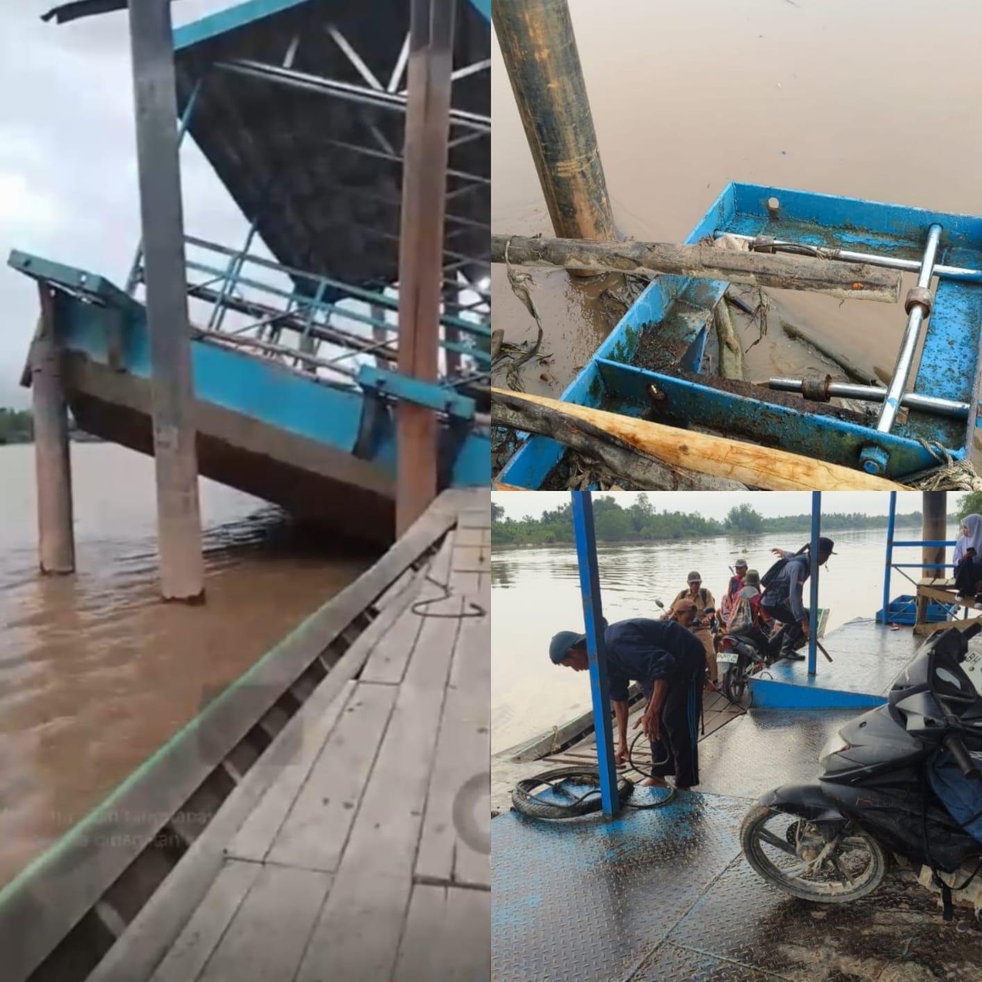 Akses Penyeberangan Dermaga Desa Margo Rukun ke Sungai Rambai Roboh, Aktivitas Warga Terganggu