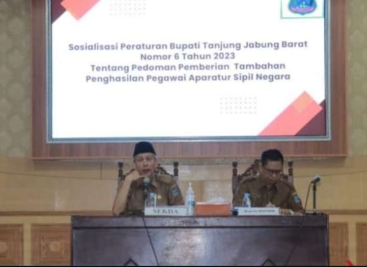 Mewakili Bupati, Sekda Tanjab Barat Buka Secara Resmi Sosialisasi Perbup Nomor 6 Tahun 2023
