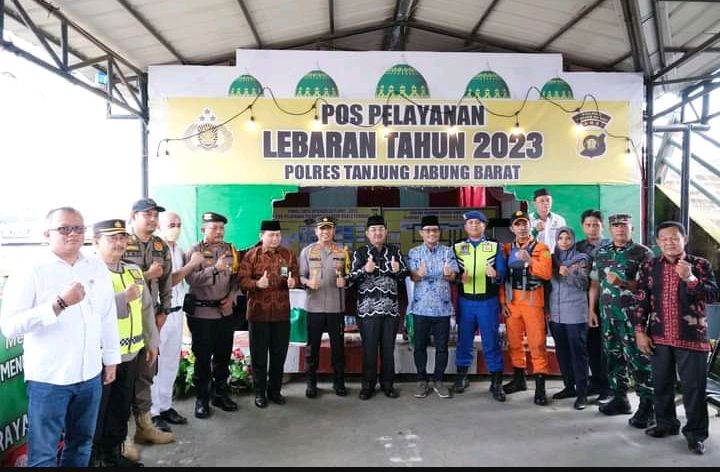 Bupati Tanjab Barat Tinjau Sejumlah Pos Pengamanan Dalam Mengatasi Arus Balik Lebaran